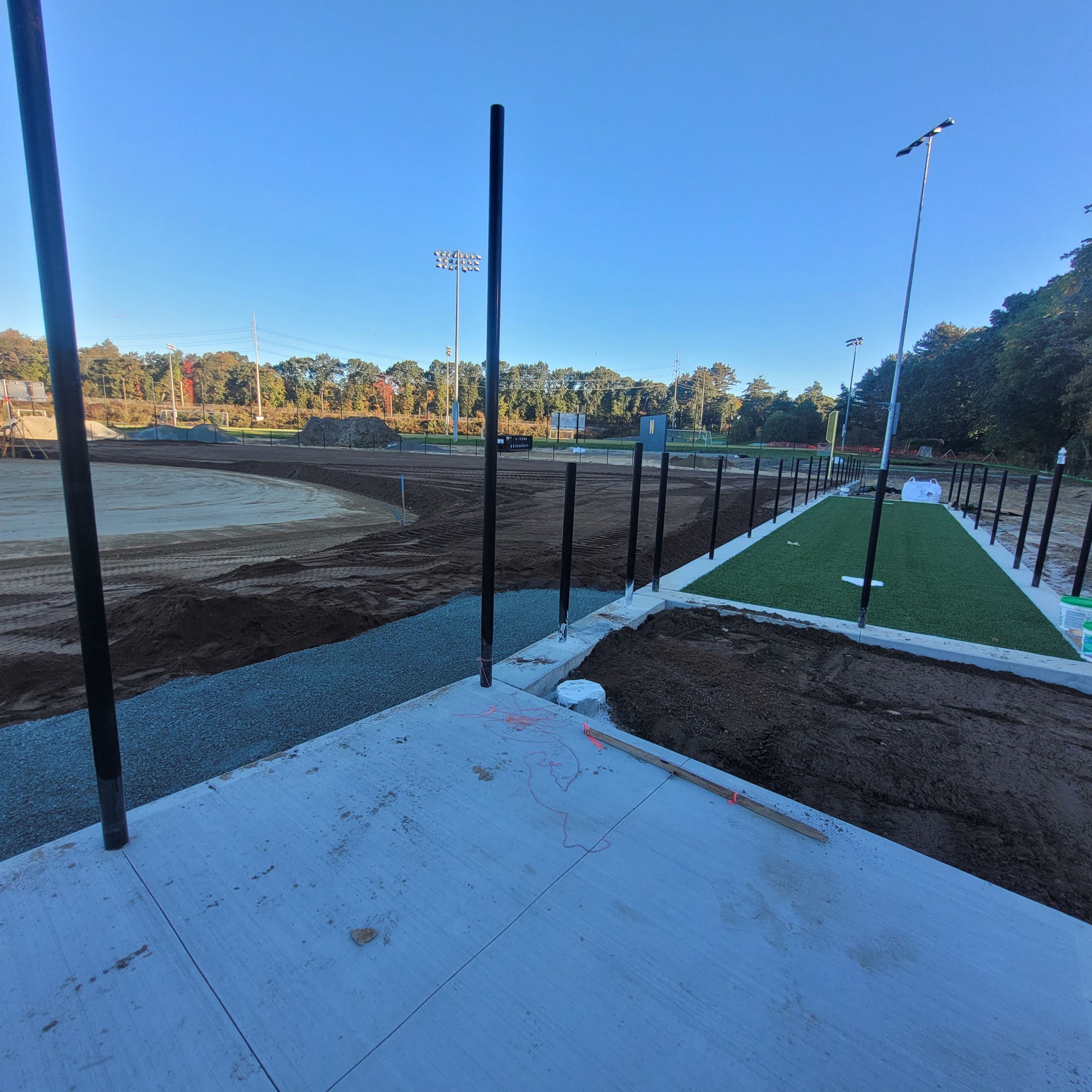 Subgrading Infield and Synthetic turf pitching tunnel