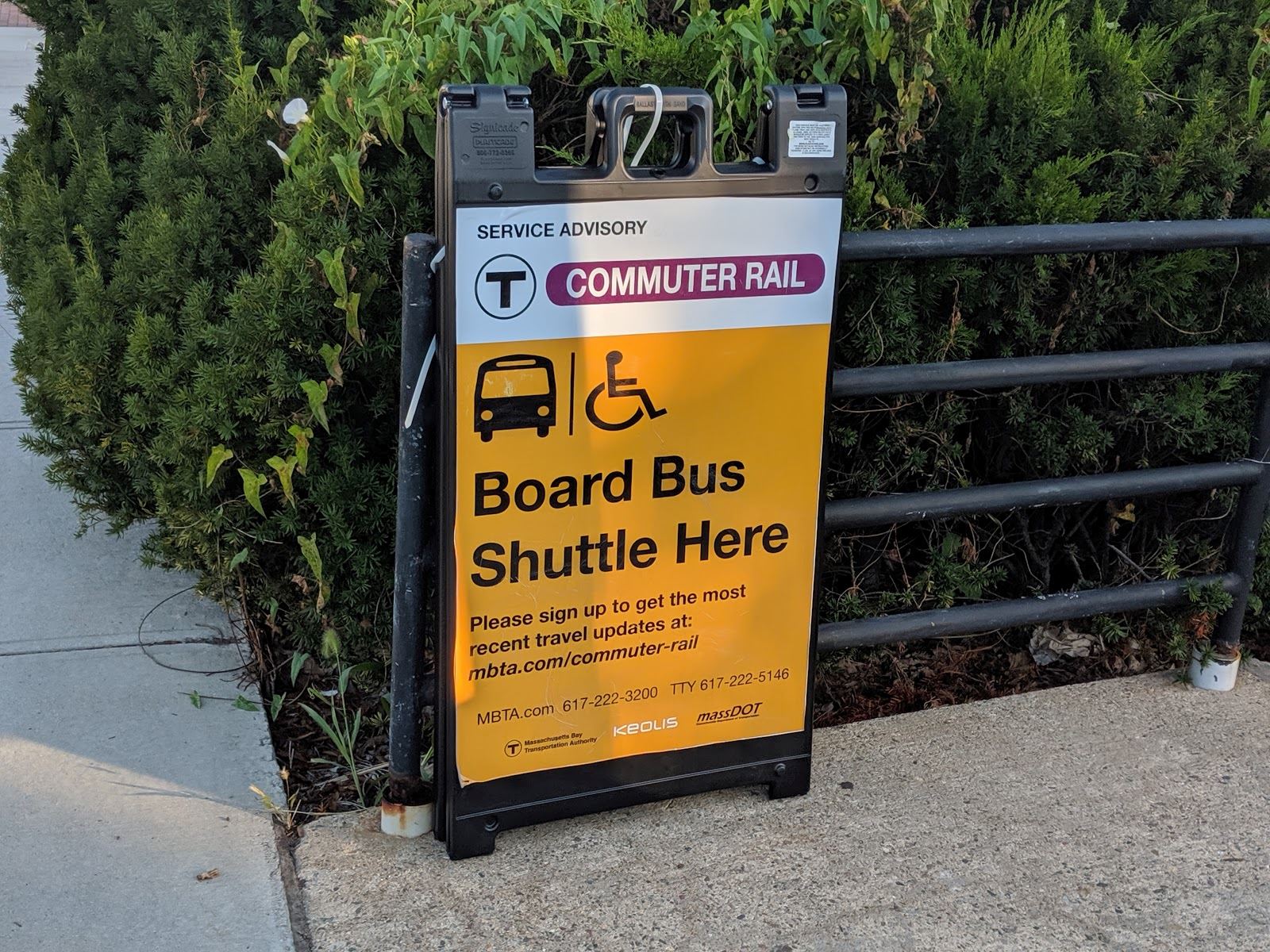 mbta shuttle bus sign