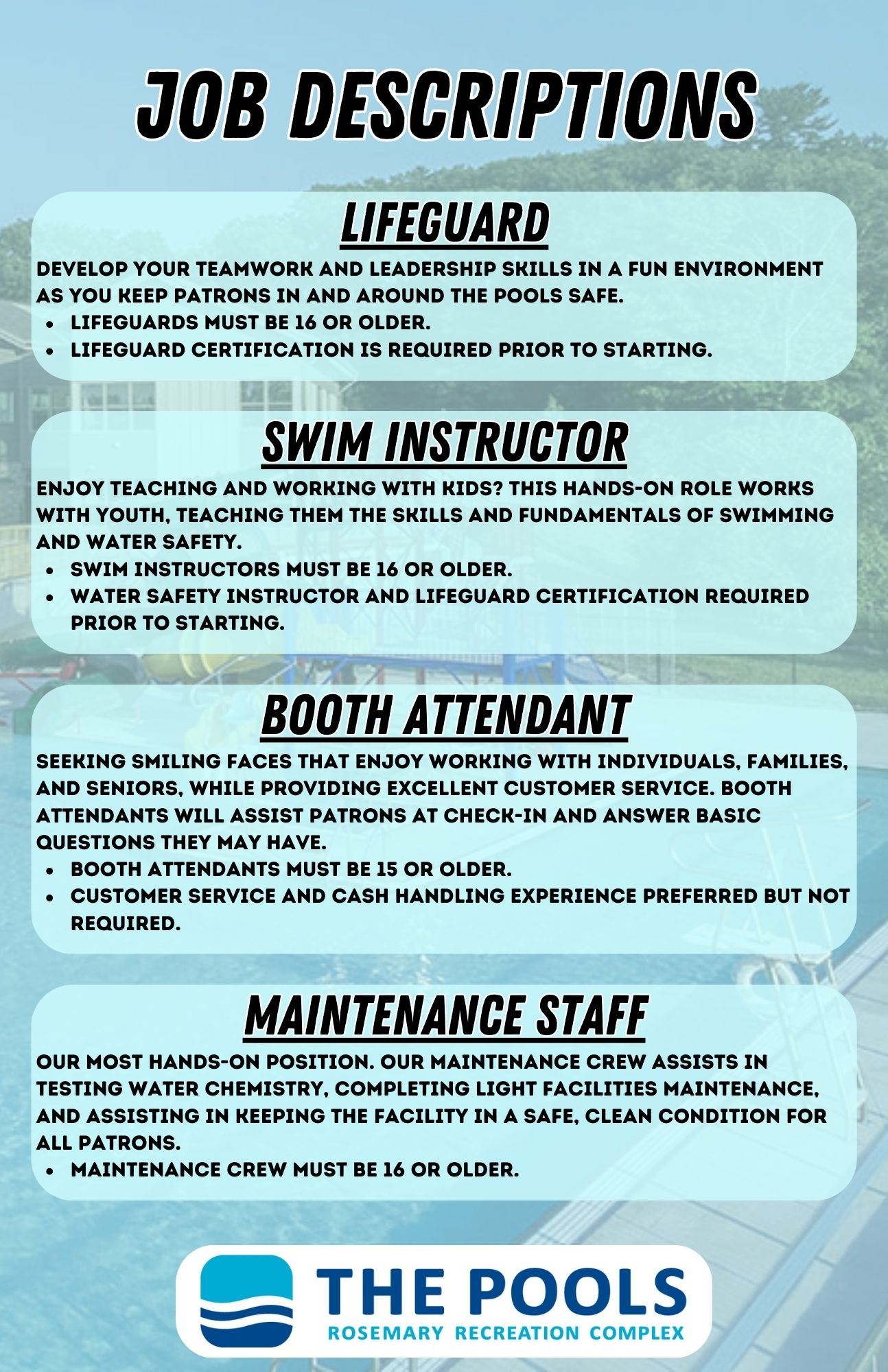 Summer Pool Positions Descrip